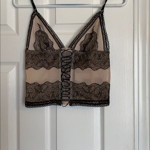 VS NWT Nude & Black Bustier size M
